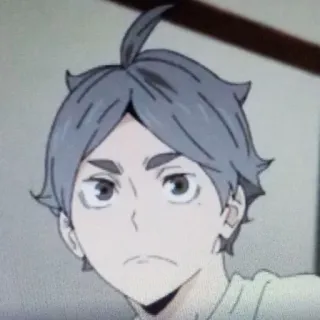 😖 4a2432f1 Koshi Sugawara Haikyuu!! Anime, Charakter, Sugawara, Haikyuu telegram sticker