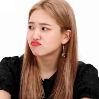 🍰 c6be7aba kobieta, wyraz twarzy, portret, osoba, koreańska, poważna, niezadowolona telegram sticker