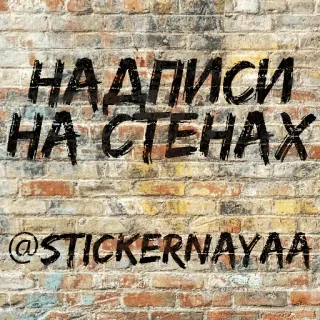 Надписи на стенах @stickernayaa telegram stickers