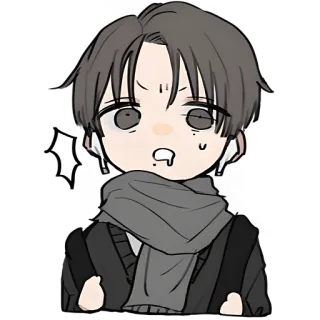 😁 580602b9 Kartun, Stiker, Anime, Anak laki-laki, Syal, Lucu telegram sticker
