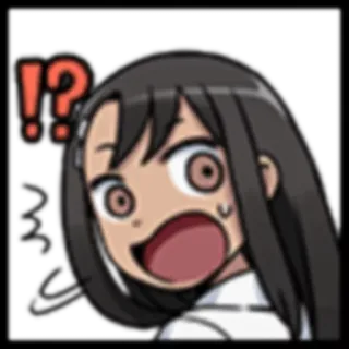 😱 eb379195 Nagatoro Don't Toy with Me, Miss Nagatoro 动漫, 长瀞, 表情, 卡通, 可爱, 漫画, 震惊, 惊讶 telegram sticker