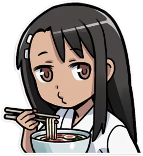 🍜 62599232 อนิเมะ, มังงะ, ราเม็ง, กิน, จิบิ, คาวาอิ, ผู้หญิง, บะหมี่ telegram sticker