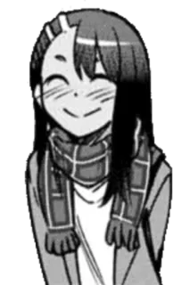 ◾️ 202dd073 Nagatoro Don't Toy with Me, Miss Nagatoro anime, manga, Nagatoro, słodki, uśmiech, kawaii, szalik whatsapp sticker