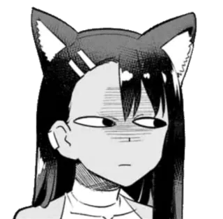 ◾️ 224ffde9 Anime, Kocie uszy, Wyraz twarzy, Manga, Kreskówka, Twarz whatsapp sticker