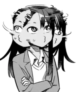 ◾️ 26119bca Anime, Manga, Kreskówka, Śmieszne, Postać, Dziewczyna, Mundur szkolny whatsapp sticker