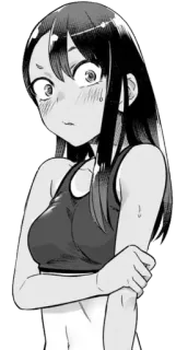 ◾️ 4bfdf718 Nagatoro Don't Toy with Me, Miss Nagatoro Anime, Manga, Nagatoro, Fanart, Kreskówka, Kobieta, Postać whatsapp sticker