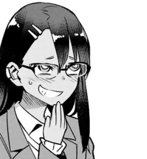 ◾️ 56d32b90 Nagatoro Don't Toy with Me, Miss Nagatoro Anime, Manga, Nagatoro, Drażnienie, Postać, Uśmiech whatsapp sticker