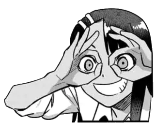 ◾️ 90407560 Anime, Dziewczyna, Uśmieszek, Manga, Zabawne, Kreskówka whatsapp sticker