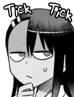 ◾️ d08325d1 Tick Tick myślenie, anime, manga, tiktok, czas whatsapp sticker