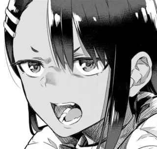 ◾️ ecbea373 Nagatoro Don't Toy with Me, Miss Nagatoro Anime, Manga, Nagatoro, Wyraz, Twarz, Słodkie, Dziewczyna, Rozdrażniona whatsapp sticker