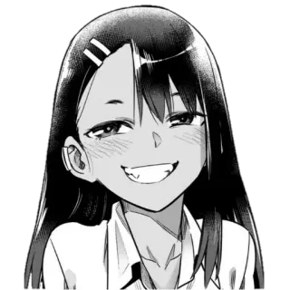 😸 38dcb04f Nagatoro Don't Toy with Me, Miss Nagatoro 애니메이션, 만화, 나가토로, 만화, 미소, 소녀, 캐릭터, 표정 telegram sticker