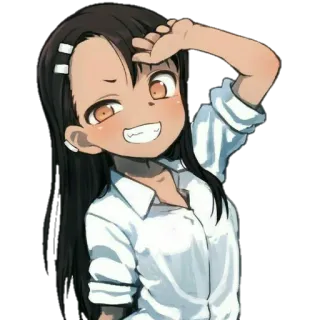 😁 4b8b89fc Nagatoro Don't Toy with Me, Miss Nagatoro 애니메이션, 만화, 나나시, 캐릭터, 여자, 교복 telegram sticker