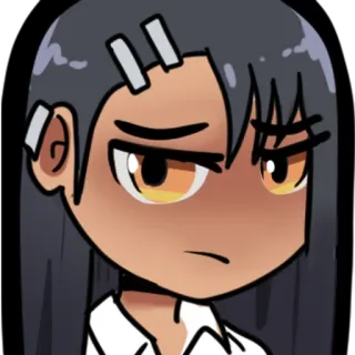 🌟 5e57b686 Nagatoro Don't Toy with Me, Miss Nagatoro nagatoro, anime, manga, personage, uitdrukking, cartoon whatsapp sticker