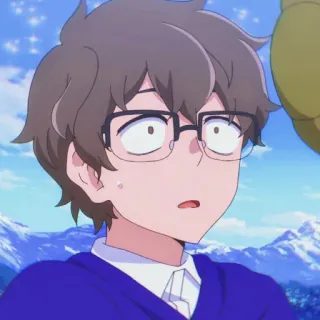 🎭 1fd9fa2b 애니메이션, 안경, 남성, 만화 telegram sticker