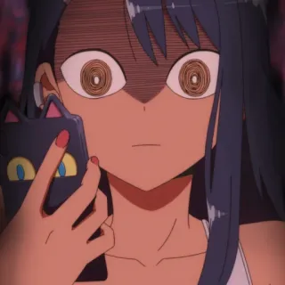 🎭 89b4067a Nagatoro Don't Toy with Me, Miss Nagatoro 애니메이션, 만화, 나나시, 장난을 잘 치는 타카기 양, 웃긴, 표정 telegram sticker