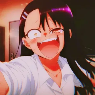 🎭 8fa6169c Nagatoro Don't Toy with Me, Miss Nagatoro 애니메이션, 만화, 여자, 미소, 나나시, 괴롭히지 말아요, 나가토로, 나가토로 telegram sticker