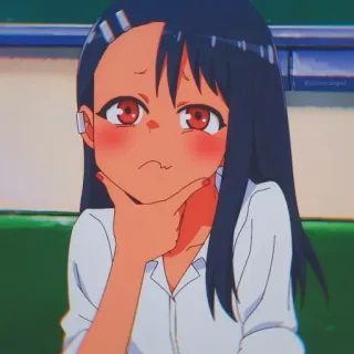 🎭 9c341b31 Nagatoro Don't Toy with Me, Miss Nagatoro 애니메이션, 나나시, 귀여운, 소녀 telegram sticker