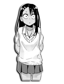 🕸 00205629 Nagatoro Don't Toy with Me, Miss Nagatoro anime, manga, nagatoro, cartoon, cute, girl, schoolgirl telegram sticker