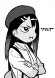😡 39652f9f *POUT* anime, manga, pout, expression, cartoon telegram sticker