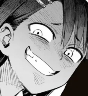 😁 47ed4f87 Nagatoro Don't Toy with Me, Miss Nagatoro anime, manga, nagatoro, smile, expression, character telegram sticker