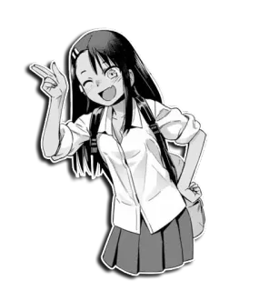 ✋ 87322d94 Nagatoro Don't Toy With Me, Miss Nagatoro anime, manga, schoolgirl, cute, nagatoro, character telegram sticker