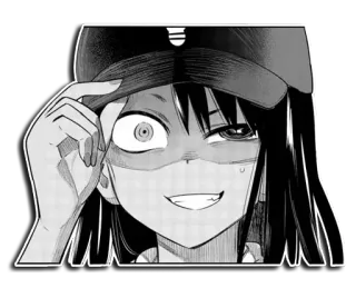 😫 e881c6c2 anime, manga, character, girl, monochrome telegram sticker