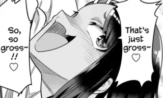 😒 01778236 So, so gross!! That's just gross~ Anime, Manga, Dégoûtant, Coeurs, Noir et blanc telegram sticker