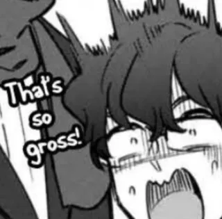 🤢 235fdb64 That's so gross! dégoutant, animé, manga, expression telegram sticker