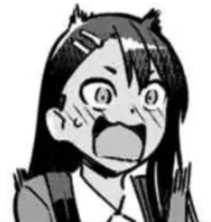 😱 d1049ade Nagatoro Don't Toy with Me, Miss Nagatoro Anime, Manga, Dessin animé, Choc, Surprise, Nagatoro telegram sticker