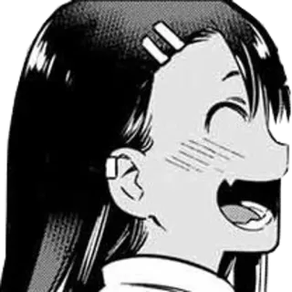 🖤 52899b8d Nagatoro Don't Toy With Me, Miss Nagatoro anime, manga, nagatoro, cartoon, illustration, cute, smiling telegram sticker