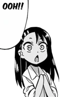 🖤 d0c7cfaa OOH!! anime, manga, shocked, surprised, exclamation telegram sticker