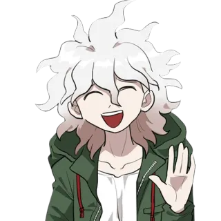 🤚 183df390 Nagito Komaeda Danganronpa Аниме, Персонаж, Danganronpa, Нагито Комаэда, Видеоигра telegram sticker