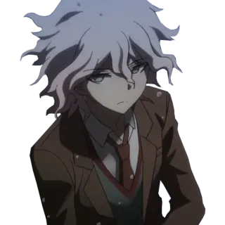 😒 63160558 Nagito Komaeda Danganronpa Аниме, Danganronpa, Нагито Комаэда, Персонаж, Видеоигра telegram sticker