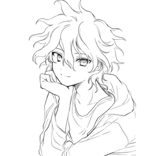 😃 709e1bcf Nagito Komaeda Danganronpa Аниме, Манга, Danganronpa, Нагито Комаэда, Надежда, Отчаяние, Видеоигра telegram sticker