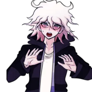 👓 7e5e3b4a Nagito Komaeda Danganronpa Аниме, Персонаж, Наклейка telegram sticker