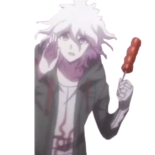 😋 8f206a39 Nagito Komaeda Danganronpa Аниме, Danganronpa, Нагито Комаэда, Аниме персонаж telegram sticker