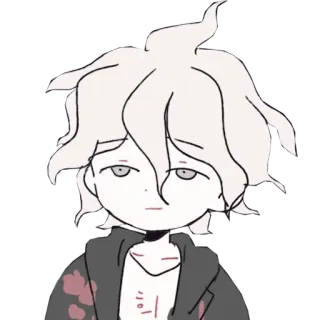 😐 aec0407c Nagito Komaeda Danganronpa Аниме, Danganronpa, Нагито Комаэда, Персонаж, Игра telegram sticker