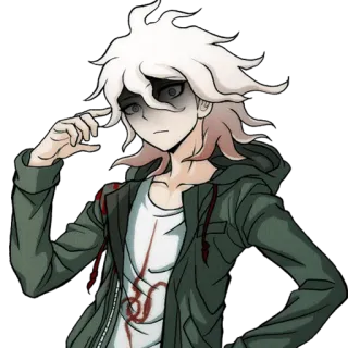 😨 cdbcfd69 Nagito Komaeda Danganronpa Аниме, Персонаж, Danganronpa, Видеоигра, Нагито Комаэда telegram sticker