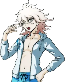🥵 efb87e09 Nagito Komaeda Danganronpa Аниме, Персонаж, Нагито Комаэда, Danganronpa, Толстовка, Пляж, Фанарт telegram sticker