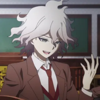 😈 1d5f827f Nagito Komaeda Danganronpa 动漫, 弹丸论破, 狛枝凪斗, 角色, 游戏 whatsapp sticker