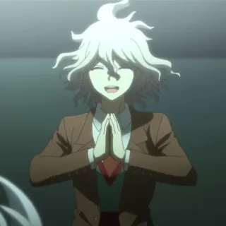 🙏 25e677c7 Nagito Komaeda Danganronpa 动漫, 角色, 狛枝凪斗, 弹丸论破 whatsapp sticker