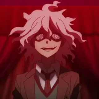 🤪 4d233abb Nagito Komaeda Danganronpa 动漫, 弹丸论破, 狛枝凪斗, 疯狂, 精神病 whatsapp sticker