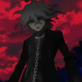 😯 981643d6 Nagito Komaeda Danganronpa 动漫, 弹丸论破, 狛枝凪斗, 角色, 电子游戏 whatsapp sticker