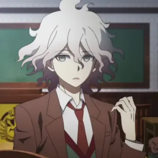 😮 af91e8d4 Nagito Komaeda Danganronpa 动漫, 角色, 狛枝, 凪斗, 弹丸论破 whatsapp sticker