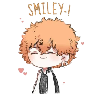 ☺️ 9c545e5f SMILEY-!! Аниме, Милый, Персонаж, Мультфильм, Наклейка telegram sticker