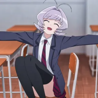 🤗 19938b6b Komi Shouko Komi Can't Communicate Anime, Komi Can't Communicate, Komi Shouko, Uniforme escolar, Sorriso, Alegre telegram sticker