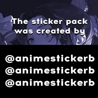 ‼ a5e0c2fb The sticker pack was created by
@animestickerb
@animestickerb
@animestickerb Anime, Adesivos, Nome de usuário telegram sticker