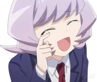 😂 a8fdd371 アニメ, 可愛い, 幸せ, 女の子, 制服, 笑顔, 元気 telegram sticker