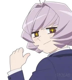 👍 d2138b2a Najimi Osana Komi Can't Communicate アニメ, キャラクター, 古見さんは、コミュ症です。, 長名なじみ, 自信, キラキラ目 telegram sticker