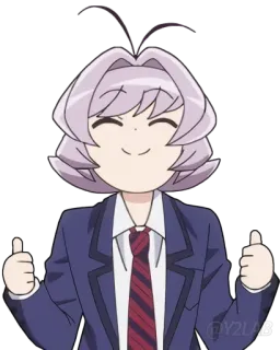 👍 e8721f1a Komi Shouko Komi Can't Communicate アニメ, 古見さんは、コミュ症です。, 古見硝子, いいね, 可愛い, 女の子, 制服 telegram sticker